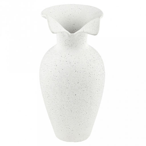 Ваза керамическая "Аристократ" 1,45л, д12,5см, h25,6см, горло д5,5см, матовая глазурь, противоскользящие накладки, белый, в коробке (Китай)