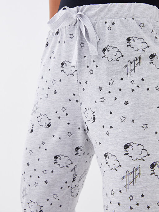 Beli Lastikli Desenli Kad?n Jogger Pijama Alt - Waikiki фото 3
