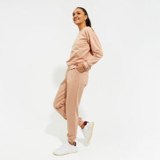 Костюм спортивный женский: свитшот, брюки, MINAKU: Casual Collection, размер 44, бежевый