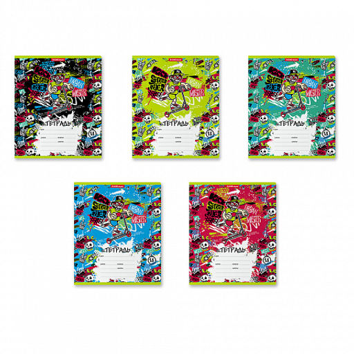 Цена за 10 шт. Тетрадь школьная ученическая ErichKrause Scooter Master, 18 листов, клетка (в плёнке по 10 шт.)_MIX-PACK  фото 2