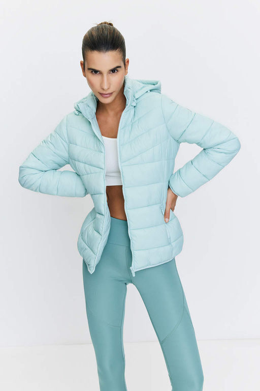 Водоотталкивающая приталенная куртка-пуховик с капюшоном DeFactoFit  фото 3