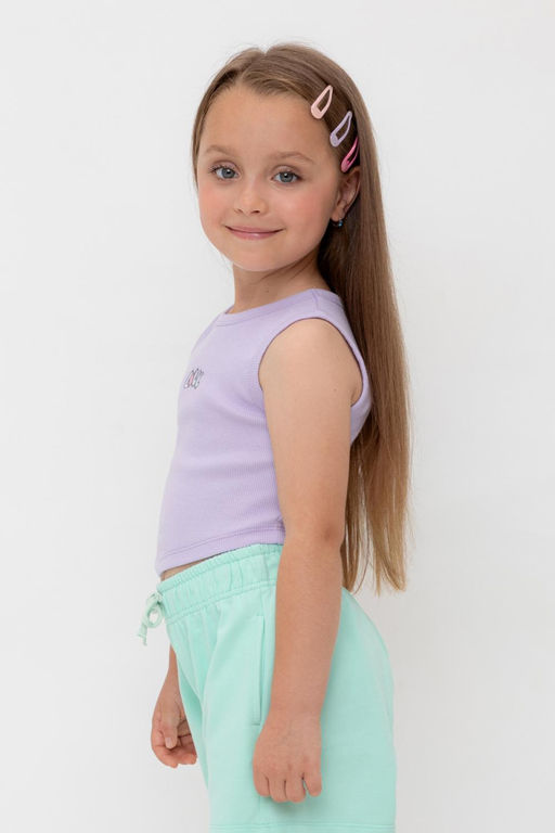 Crockid _ КР 302694/пастельно-лиловый к541 майка-топ для дев фото 3