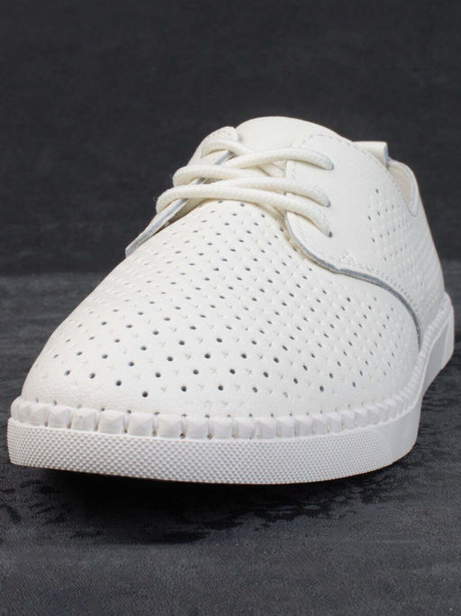 03-PDXL138-1 LT. BEIGE Полуботинки спортивные женские (натуральная кожа) - Фабричный китай фото 8