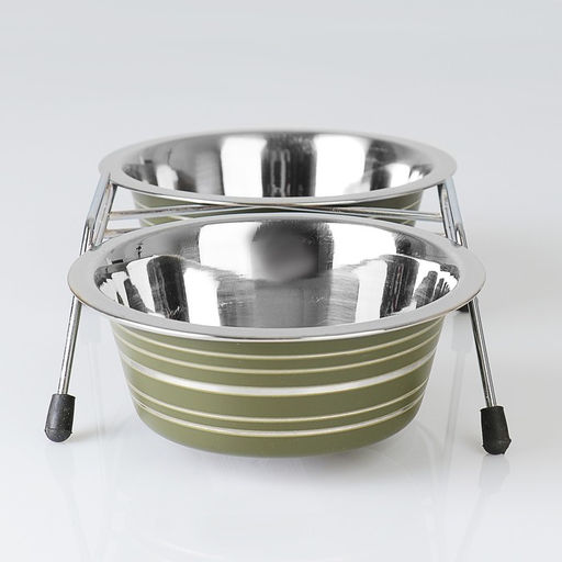 Набор из 2 цветных мисок на подставке, 2 х 450 мл - Пижон фото 5