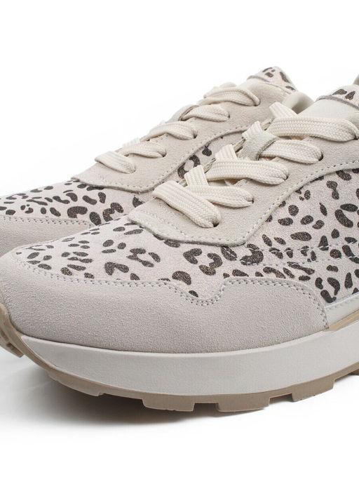 03-A1027-8 LT. BEIGE Кроссовки женские (натуральная замша, натуральная кожа)