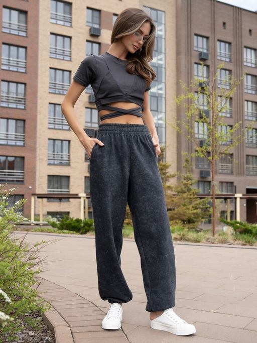 брюки джоггеры футер 3-х нитка петля (хлопок 100%) - Binita фото 6