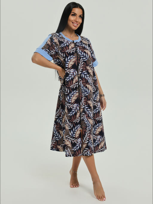 Барышня халат женский (темно-синий) - Lovetex фото 5