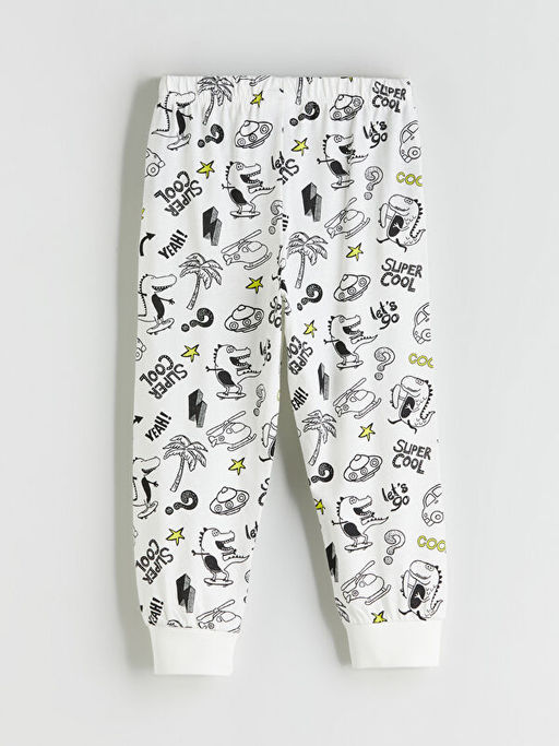 Bask?l? Erkek ?ocuk Pijama Alt