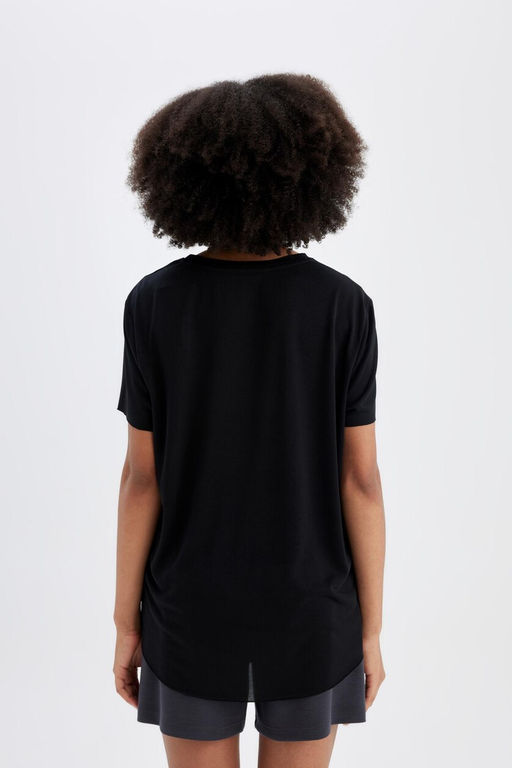 DeFactoFit Спортивная футболка Oversize с круглым вырезом и короткими рукавами из модала  фото 15