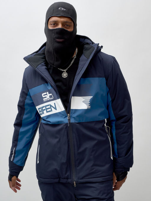 Горнолыжный костюм мужской зимний темно-синего цвета 370TS - Leifensh фото 18