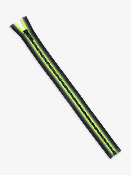 Цена за 10 шт. Молния «Трактор», №5, разъёмная, замок автомат, 35 см, зелёная, чёрная