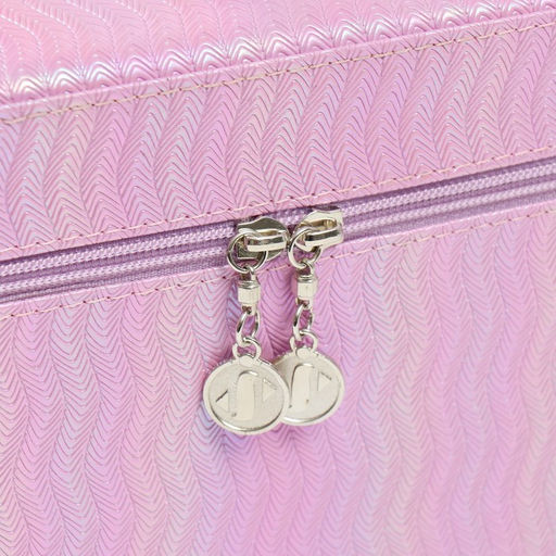 Набор шкатулок для украшений с зеркалом «Волны. Розовый», 3 шт., искусственная кожа