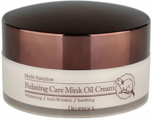 DEOPROCE RELAXING CARE MINK OIL CREAM Антивозрастной успокаивающий крем для лица с жиром норки