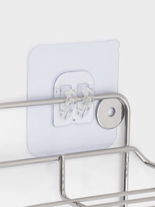 Держатель для туалетной бумаги с полочкой, 19×10×14.5 см, хром