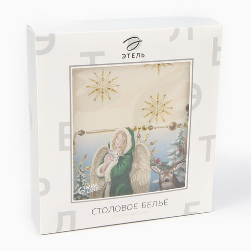 Набор новогодний Christmas time: скатерть 150×110 см +/-3 см с ГМВО, салфетка 40×40 см-4 шт., 100% хлопок