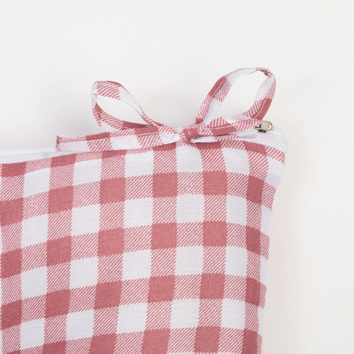 Сидушка на стул Этель Клетка 40х40 см, цв. розовый, 100% полиэстер  фото 3