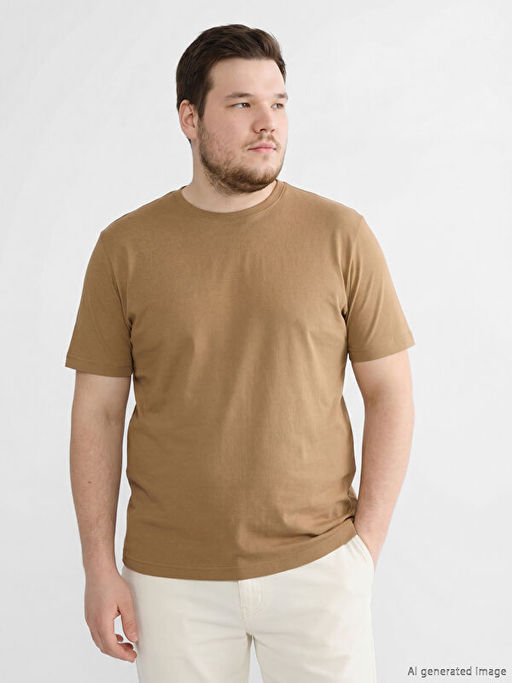 Bisiklet Yaka Penye Erkek Ti??rt