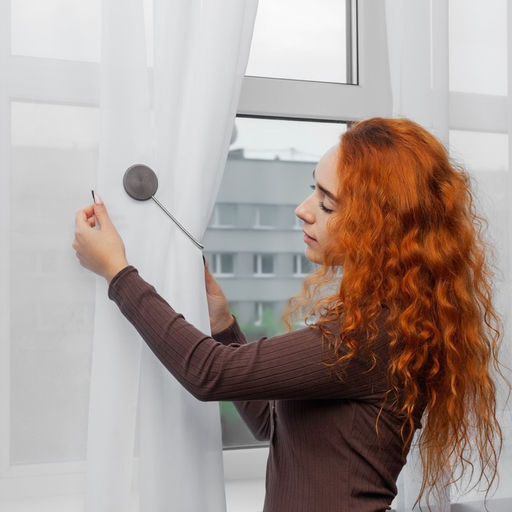 Подхват для штор Вязаный круг, на пружине, d = 6/3,5 см, 23,5 см, цвет тёмно-серый - Арт узор фото 5