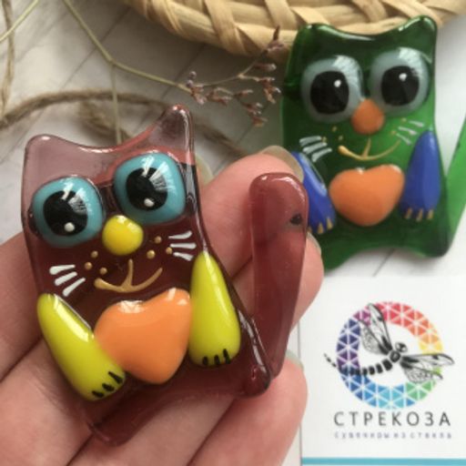 Брошь Кот с сердцем - Стрекоза фото 4