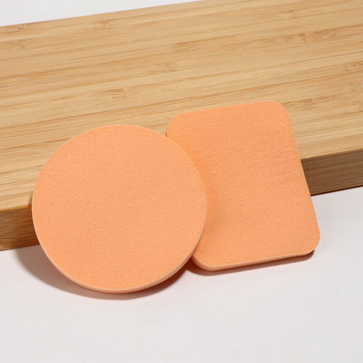 Цена за 4 шт. Спонжи для макияжа, набор - 2 шт., бежевые