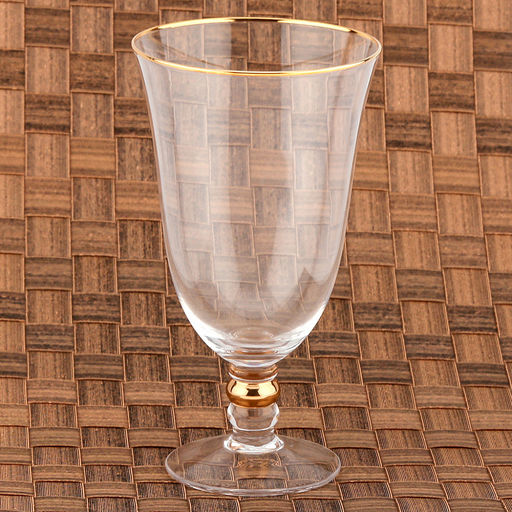 Жаклин Бокал стеклянный 550мл, д10см, h18см, тонкостенное, прозрачное стекло, отводка золотом (Китай) Цена указана за штуку. В коробке 4 штуки. - Домашняя мода фото 5