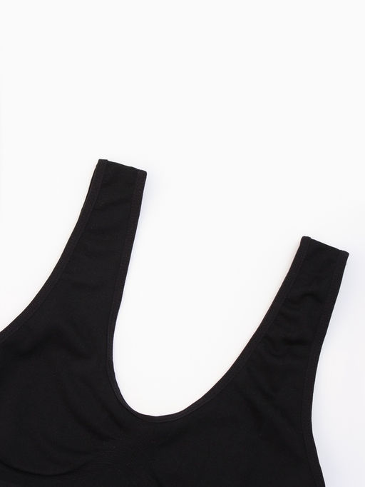 Топы бесшовные MINAKU, набор 3 шт., размер 50, цвет белый, чёрный, бежевый