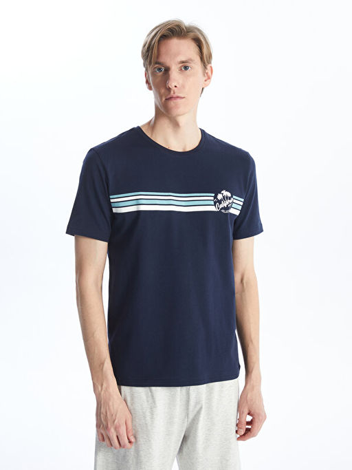 Standart Kal?p Erkek ?ortlu Pijama Tak?m?