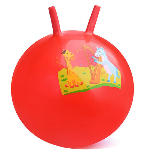 Мяч с рожками 45см "Дружные зверята" (цвет в ассортименте)