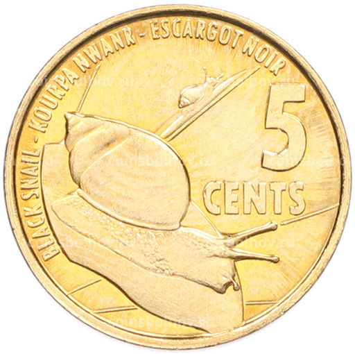 Монета 5 центов 2016 года Сейшелы