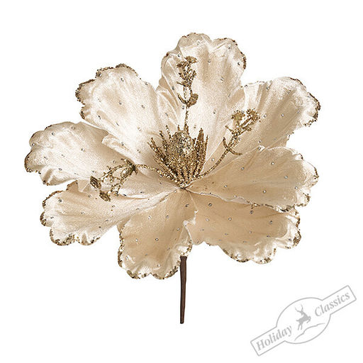 Магнолия "Кремовый бархат" со стразами d 20 см