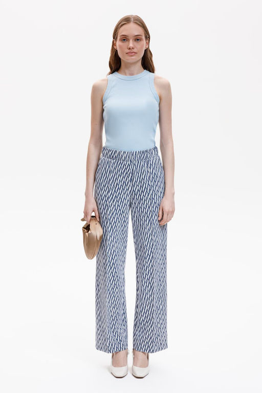 ЕВТ 4151/синие мини косы брюки жен