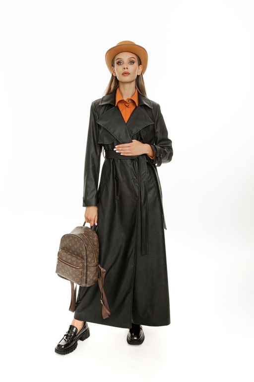 Пальто AURA 7022-176 черный  фото 5