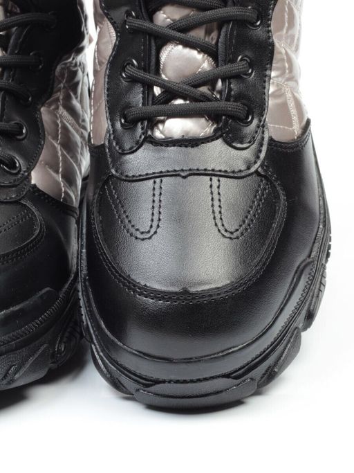 04-2221-4 BLACK Ботинки зимние женские (искусственные материалы) - Фабричный китай фото 16