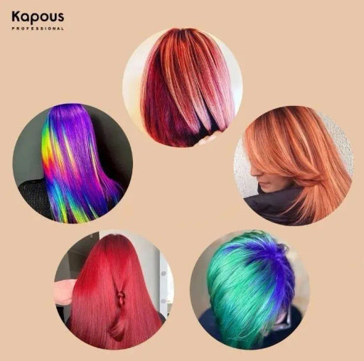 Синий Краситель прямого действия для волос Rainbow, 150 мл - Kapous professional фото 7