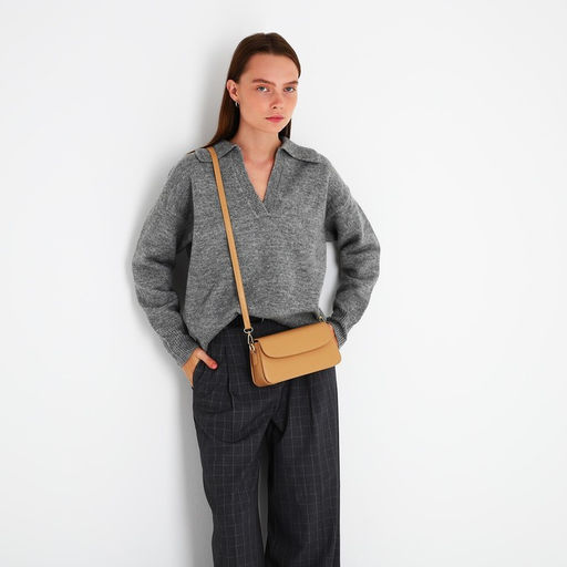 Сумка-мессенджер на магните, цвет бежевый - Simaland фото 4