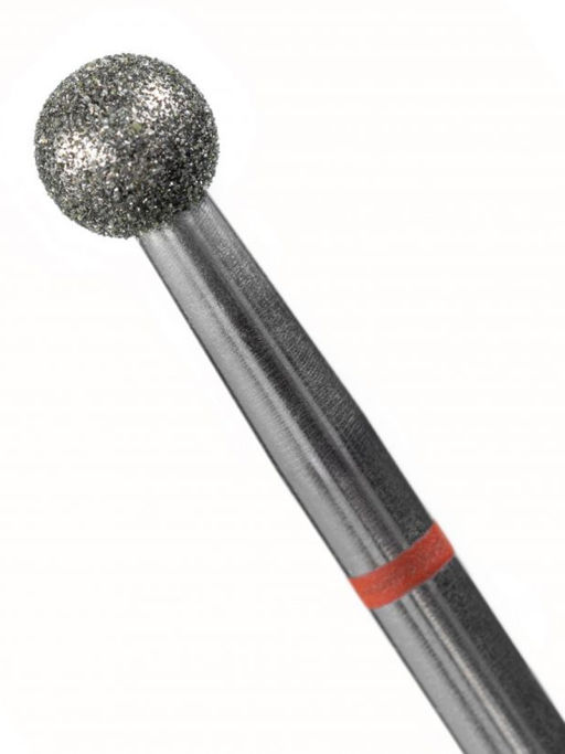 Manita Professional Фреза алмазная шар для аппаратного маникюра 856.104.001.036.040 ФАШ-4,0М, красная насечка, o 4 мм, 5 шт.  фото 3