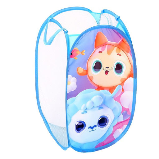 Корзина для хранения игрушек «Малыши-кругляши», 57 х 34 х 34 см, голубая