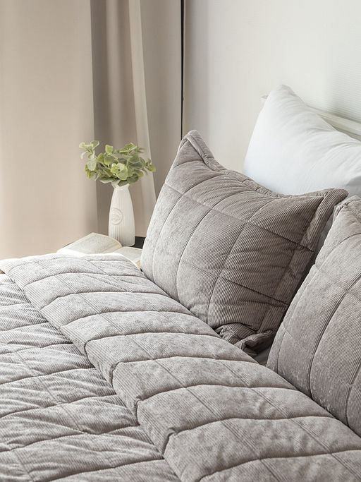 Наволочки декоративные вельвет 50x70 (2шт) серый