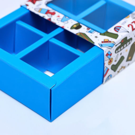 Коробка для конфет 6 шт, Мужской день 13,7 х 9,8 х 3,8 см - UPAK LAND фото 5