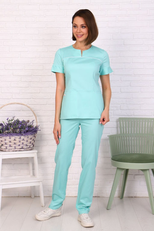 Костюм хирургический 185 CVC. Цвет: мятный - Стильб фото 6