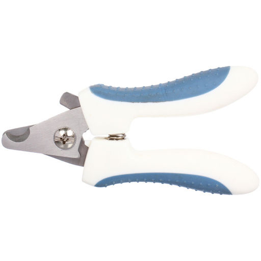 Когтерез для животных "ЛАПУСИКИ", коллекция БРО, прорезиненная ручка, цвет белый/голубой, 4.5*12.5см (блистер)