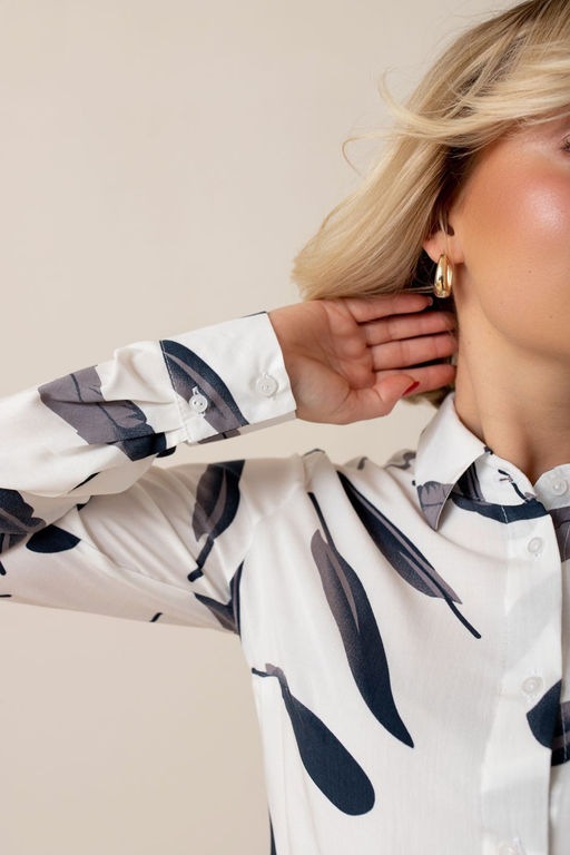 Блузка ТБ-34 перья на белом - Took a look фото 4