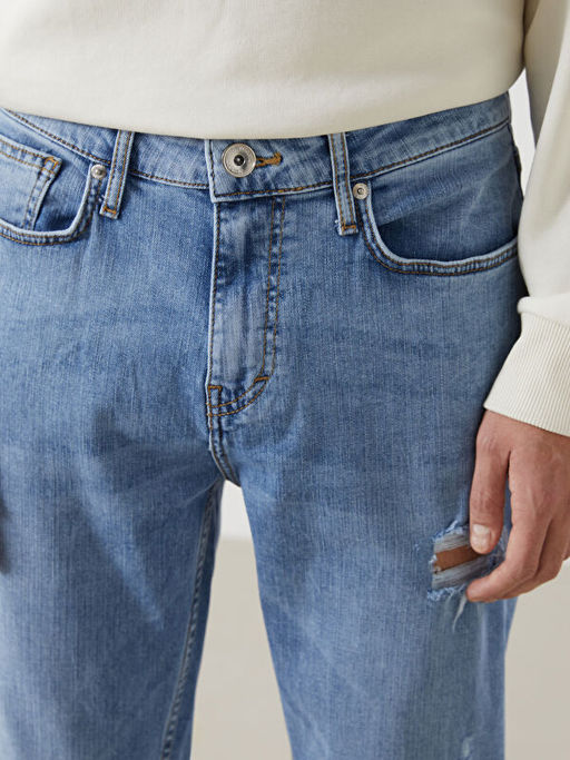 Slim Fit Erkek Jean Pantolon