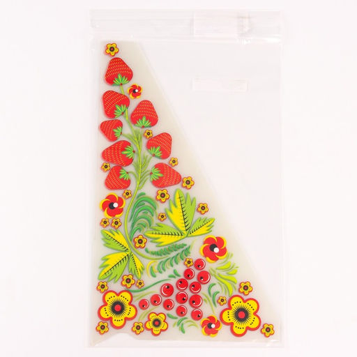 Термонаклейка «Хохлома ягодки», уголок справа, 20×35 см, набор 10 шт.