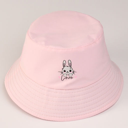 Панама детская для девочки «Зайчишка», розовая, р-р 48-50