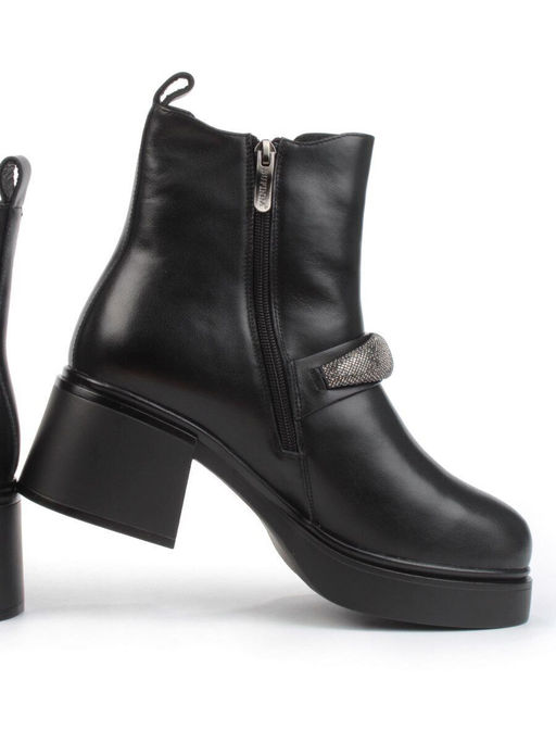 04-M904 987-31M-1 BLACK Ботинки зимние женские (натуральная кожа, натуральный мех) - Фабричный китай фото 14