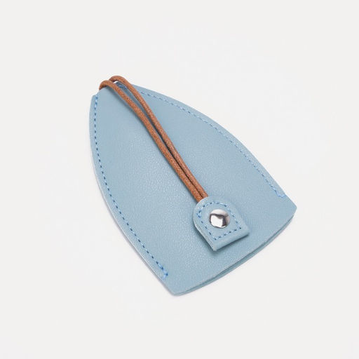 Ключница карманная с кольцом, размер 11.5×7.5×0.3 см, голубая