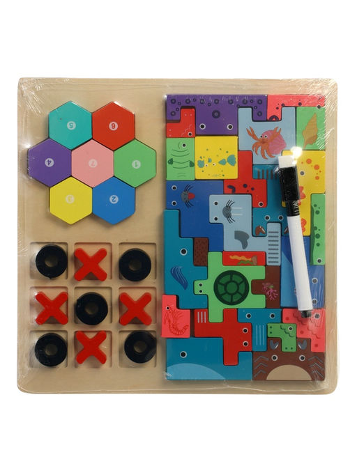 Деревянный пазл «Тетрис» 3 в 1