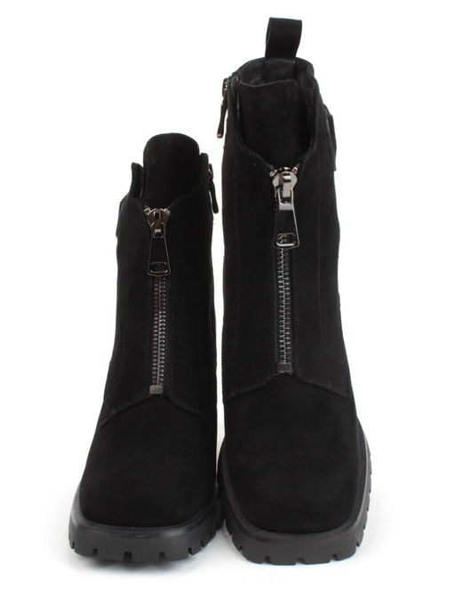 04-M3-L855 BLACK Ботильоны зимние женские (натуральная замша, натуральный мех)