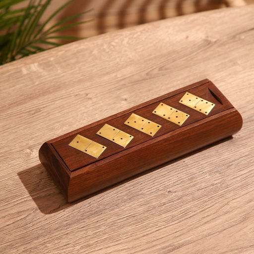 Игра настольная «Домино», 25×7.5×5 см, дерево шишам